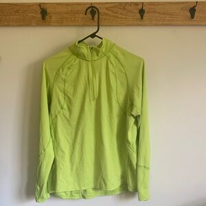 L.L. Bean Bright Green Quarter-Zip